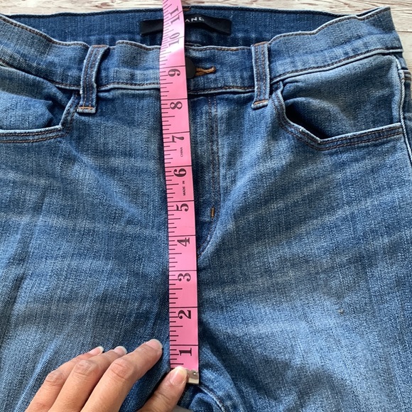 J Brand Maria High Waisted Diversion Destruct Distressed Raw Hem Skinny Jeans - Picture 14 of 16